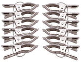 Kuber Industries Hanging Cloth Drying Pegs/Clips|Heavy Duty & Stainless Steel Material|Will Not Rust Clothes|Size 7 x 3 x 1 CM, Set of 12 Piece (Silver)